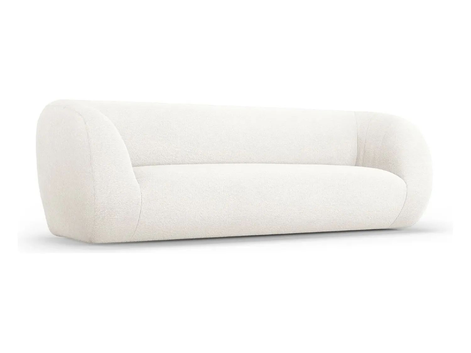 Cosmopolitan Design - Sofá "Essen" 3 lugares em tecido bouclé - 230x95x86cm^ Sofá