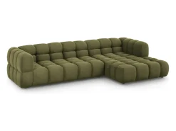 Cosmopolitan Design - Sofá modular de canto direito "Sky" 4 lugares em veludo - 300x162x75cm^ Sofá