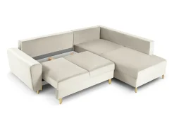 Cosmopolitan Design - Sofá convertível de canto direito com caixa de arrumação 