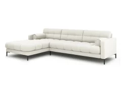 Best Cosmopolitan Design - Sofá de canto esquerdo "Bali" 5 lugares em tecido estrutural claro - 293x185x75cm Bege