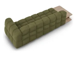 Sofá*Cosmopolitan Design - Sofá modular virado para a esquerda "Sky" 4 lugares em veludo - 297x102x75cm Verde claro