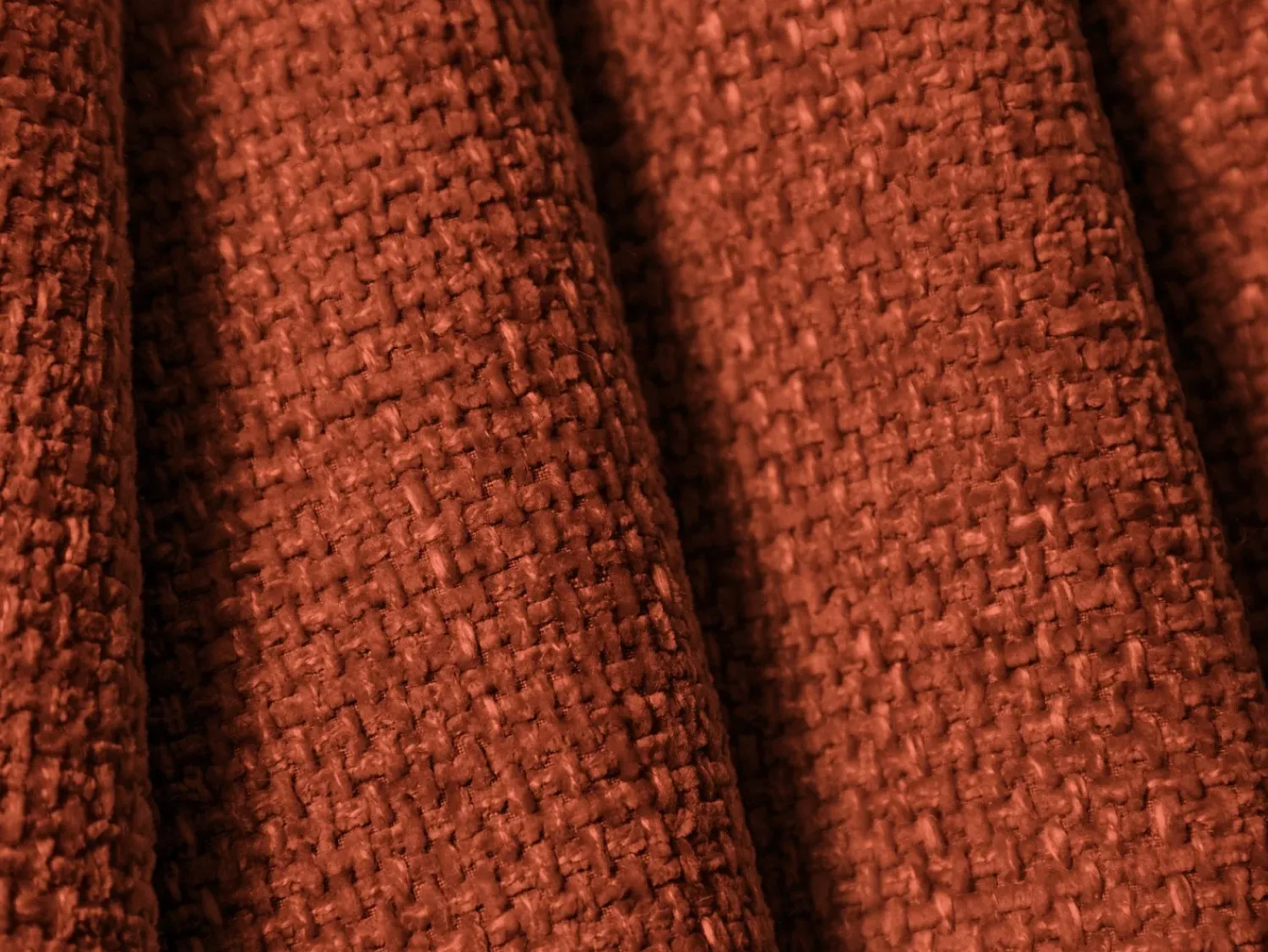 Sofá|Cosmopolitan Design - Sofá de canto simétrico "Tulum" 5 lugares em tecido chenille - 255x255x70cm Terracota