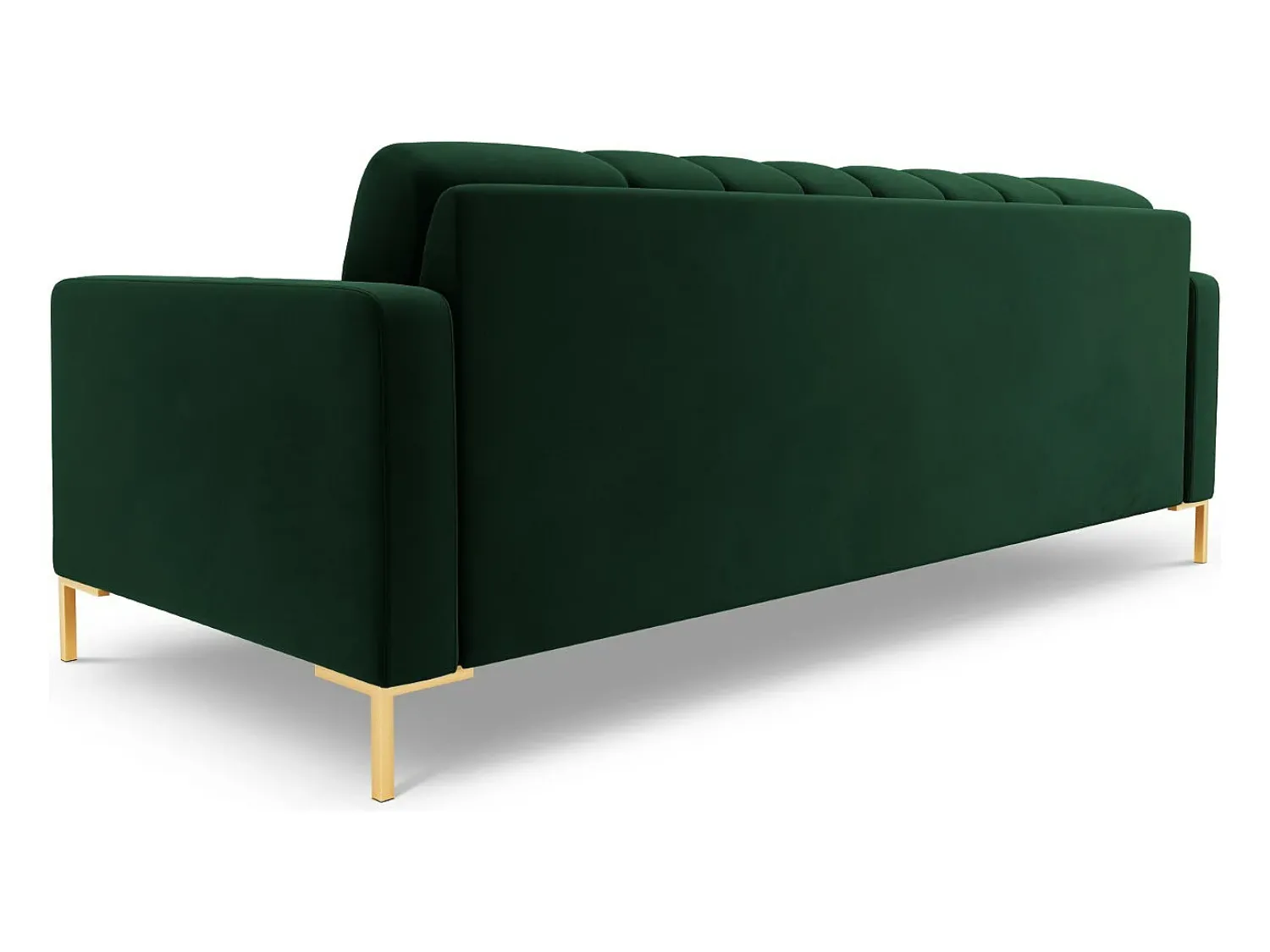 Cosmopolitan Design - Sofá "Bali" 3 lugares em veludo verde garrafa - 177x92x75cm^ Sofá