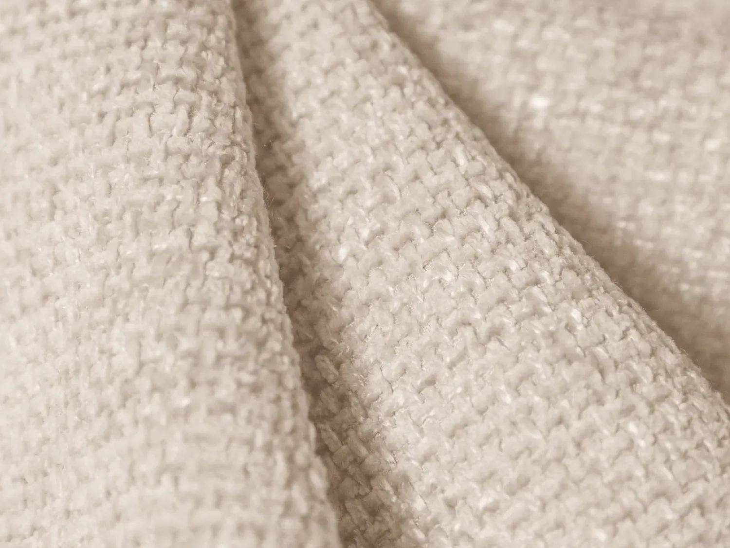 Sofá|Cosmopolitan Design - Sofá "Nolio" 3 lugares em tecido chenille claro - 235x95x72cm Bege