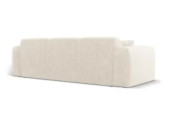 Sofá|Cosmopolitan Design - Sofá "Nolio" 3 lugares em tecido chenille claro - 235x95x72cm Bege