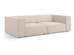 Sofá|Cosmopolitan Design - Sofá "Arendal" 3 lugares em tecido chenille - 204x102x70cm Bege