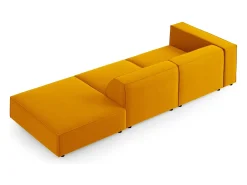 Cosmopolitan Design - Sofá direito "Arendal" 4 lugares em veludo - 262x102x70cm^ Sofá