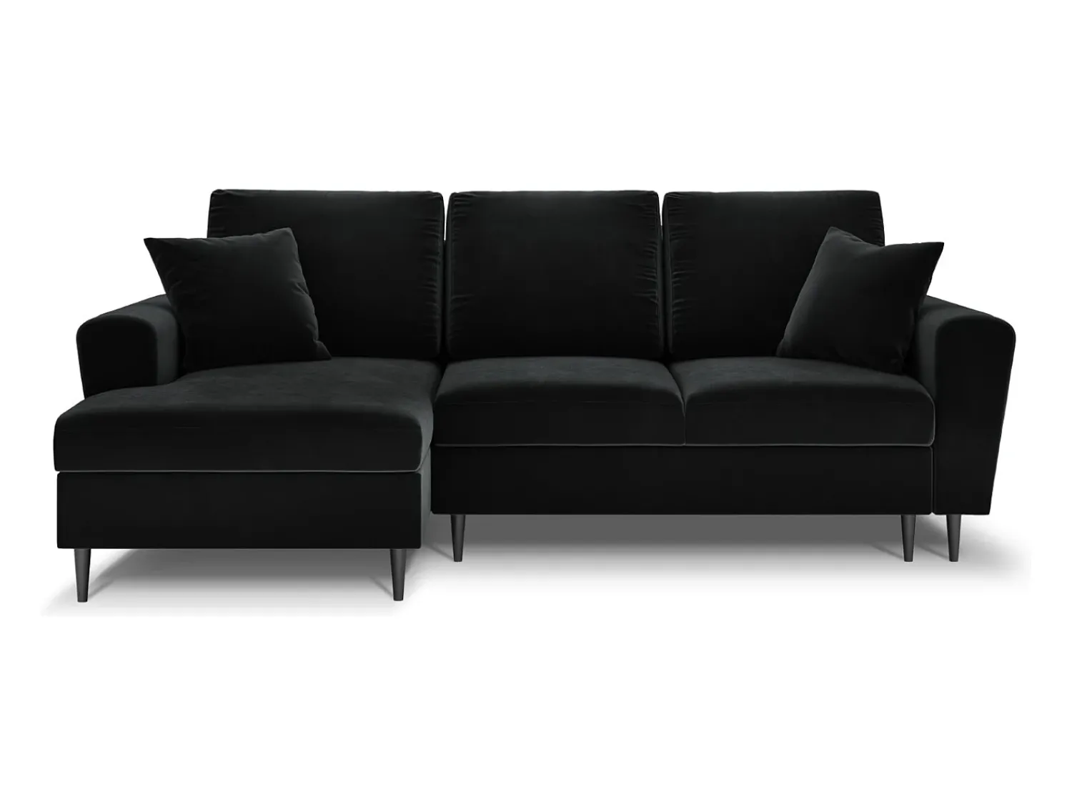 Cosmopolitan Design - Sofá convertível de canto esquerdo com caixa de arrumação "Kyoto" 4 lugares em veludo - 241x145x88cm^ Sofá