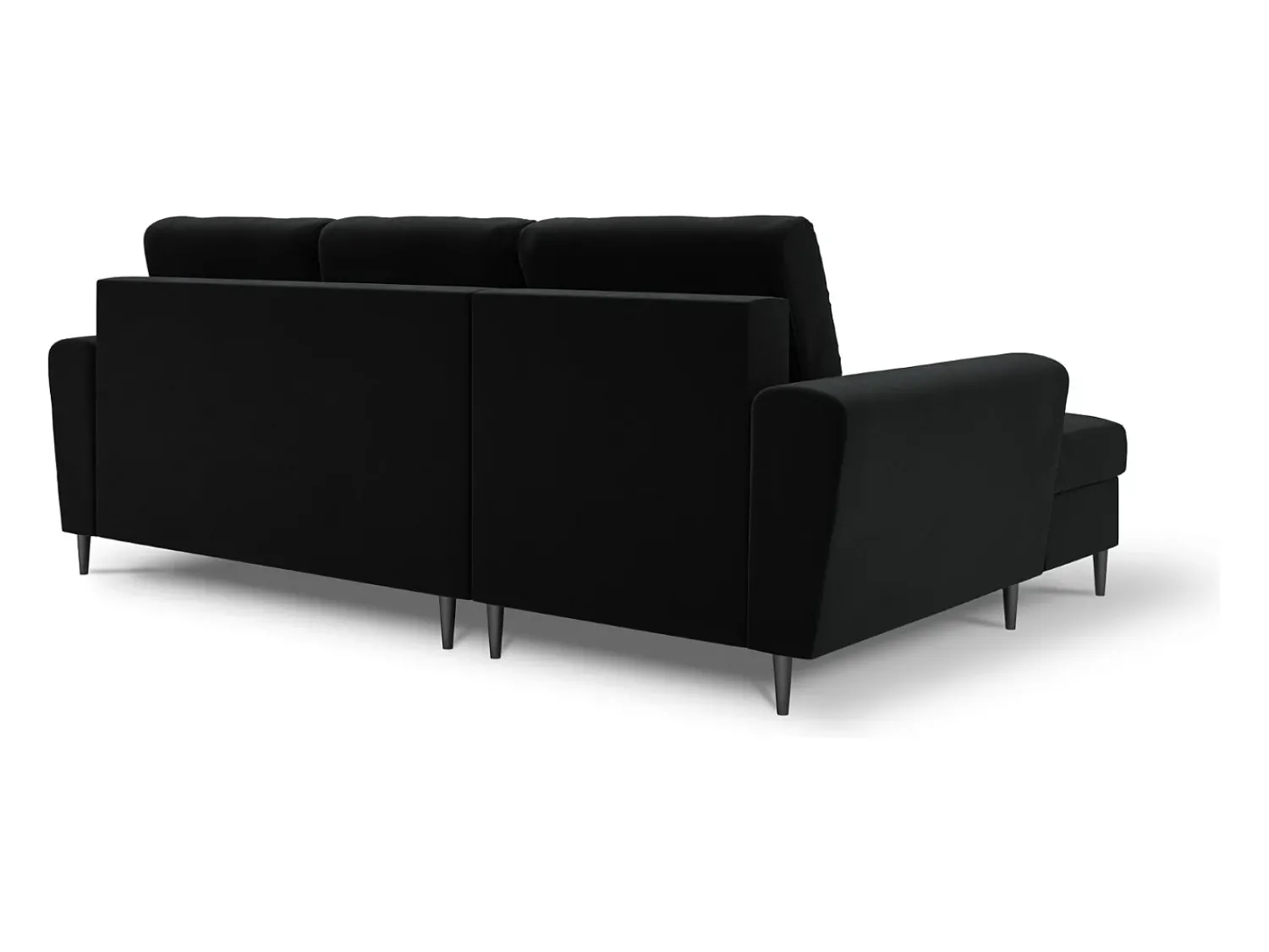 Cosmopolitan Design - Sofá convertível de canto esquerdo com caixa de arrumação "Kyoto" 4 lugares em veludo - 241x145x88cm^ Sofá