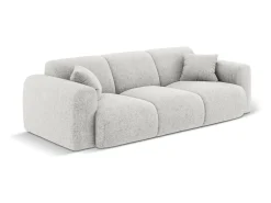 Sofá|Cosmopolitan Design - Sofá "Nolio" 3 lugares em tecido chenille cinza claro - 235x95x72cm Cinzento claro