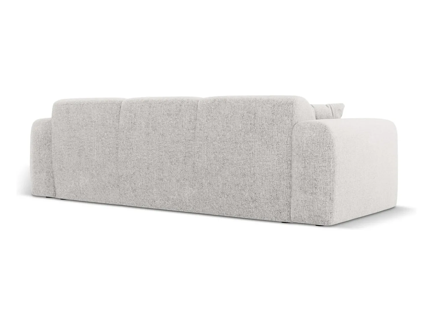 Sofá|Cosmopolitan Design - Sofá "Nolio" 3 lugares em tecido chenille cinza claro - 235x95x72cm Cinzento claro