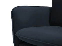 Best Cosmopolitan Design - Sofá "Vienna" 3 lugares em veludo - 200x92x95cm Azul escuro