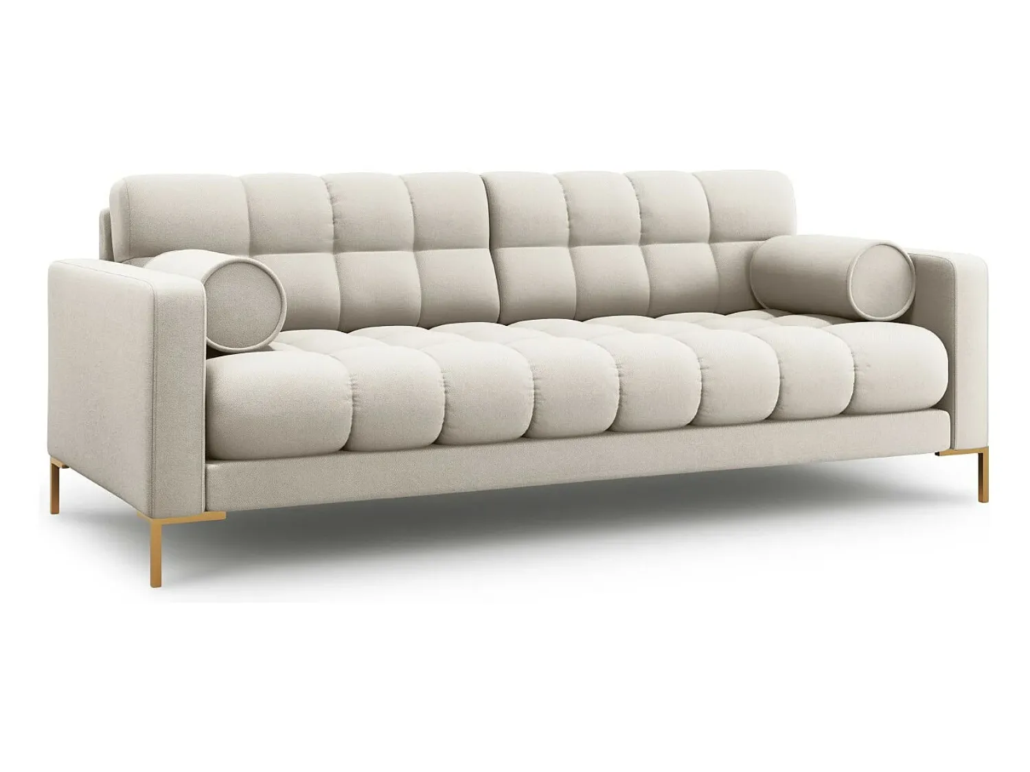 Sofá|Cosmopolitan Design - Sofá "Bali" 3 lugares em tecido estrutural - 177x92x75cm Bege