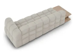 Sofá*Cosmopolitan Design - Sofá modular virado para a esquerda "Sky" 4 lugares em veludo claro - 297x102x75cm Bege