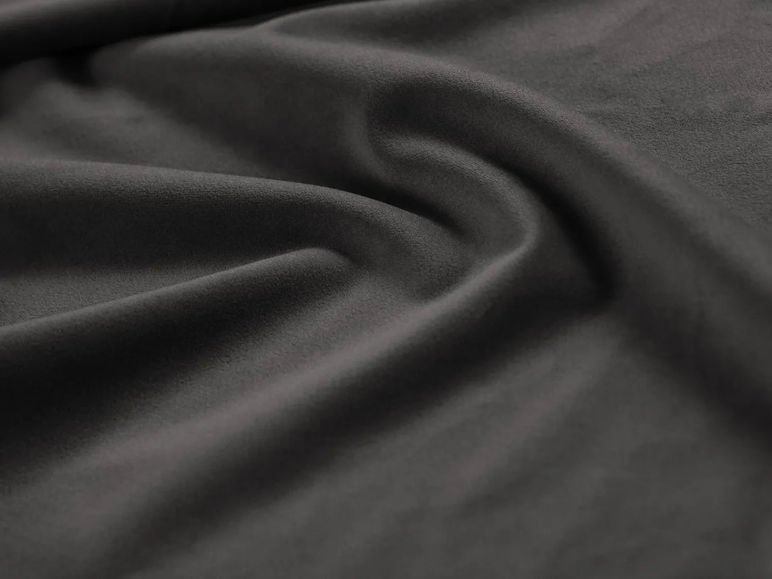 Sofá*Cosmopolitan Design - Sofá de canto direito "Vienna" 5 lugares em veludo cinza escuro - 255x170x95cm Cinza antracite