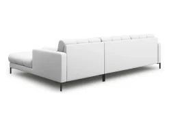 Outlet Cosmopolitan Design - Sofá de canto direito "Bali" 5 lugares em tecido estrutural cinza claro - 293x185x75cm Cinzento claro