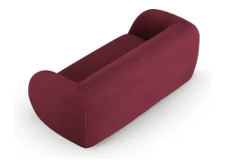 Sofá*Cosmopolitan Design - Sofá "Essen" 2 lugares em tecido bouclé - 210x95x86cm Bordeaux