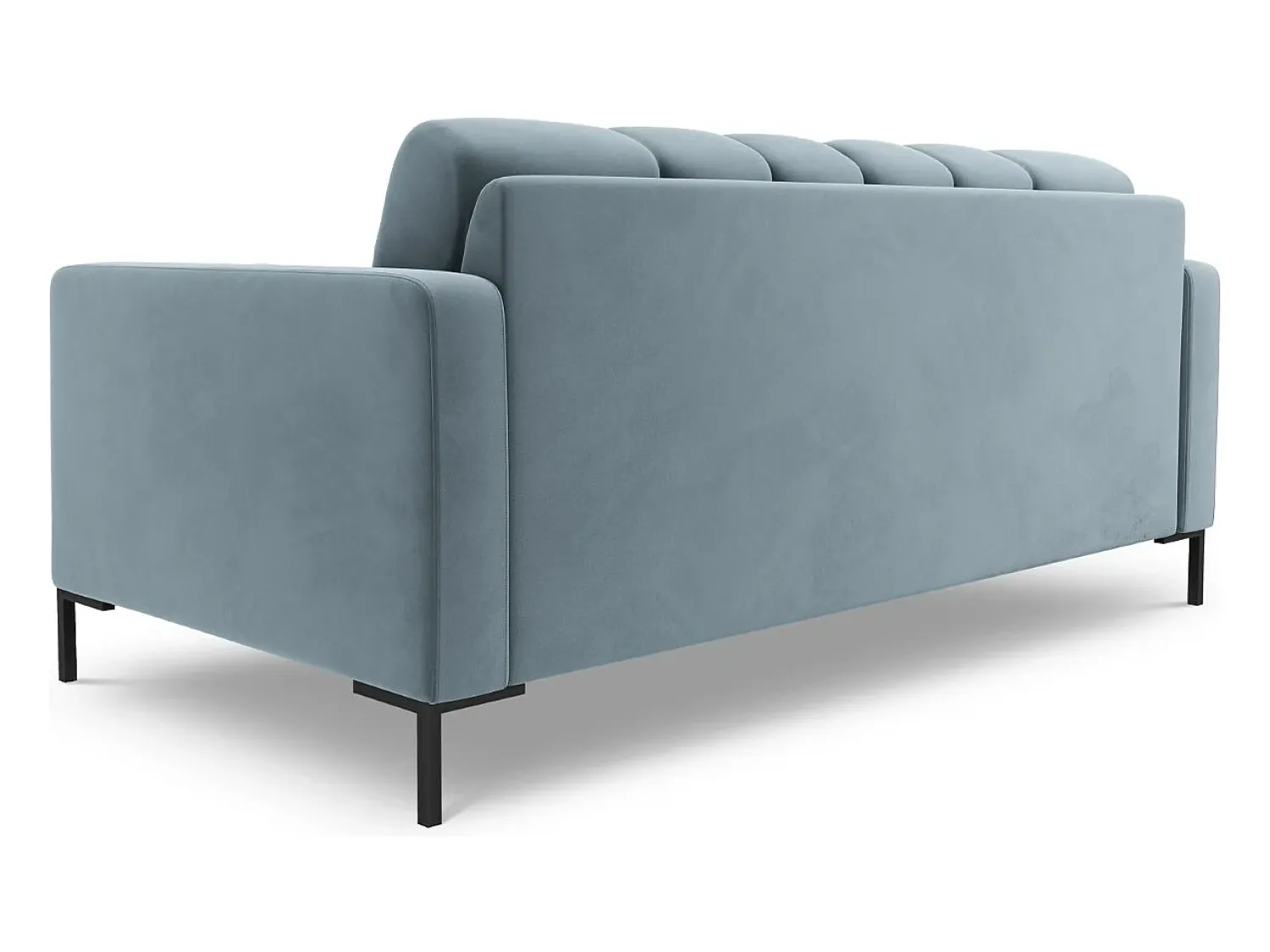 Sofá*Cosmopolitan Design - Sofá "Bali" 2 lugares em veludo - 152x92x75cm Azul claro