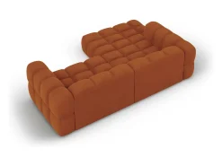 Cosmopolitan Design - Sofá modular de canto esquerdo "Sky" 3 lugares em veludo - 244x162x75cm^ Sofá