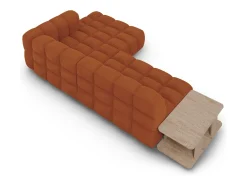 Sofá|Cosmopolitan Design - Sofá modular de canto direito "Sky" 4 lugares em veludo - 297x162x75cm Terracota