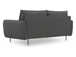 Sofá*Cosmopolitan Design - Sofá "Vienna" 3 lugares em tecido estrutural cinza escuro - 200x92x95cm Cinza antracite