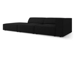 Cosmopolitan Design - Sofá esquerdo "Arendal" 4 lugares em tecido chenille com efeito canelado - 262x102x70cm^ Sofá