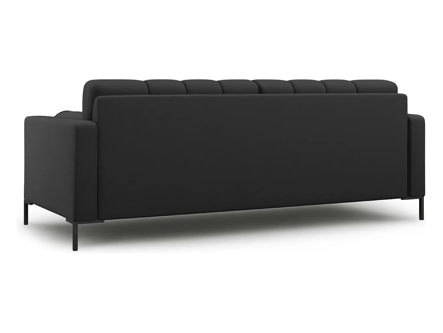 Sofá*Cosmopolitan Design - Sofá "Bali" 4 lugares em tecido estrutural cinza escuro - 217x92x75cm Cinza antracite