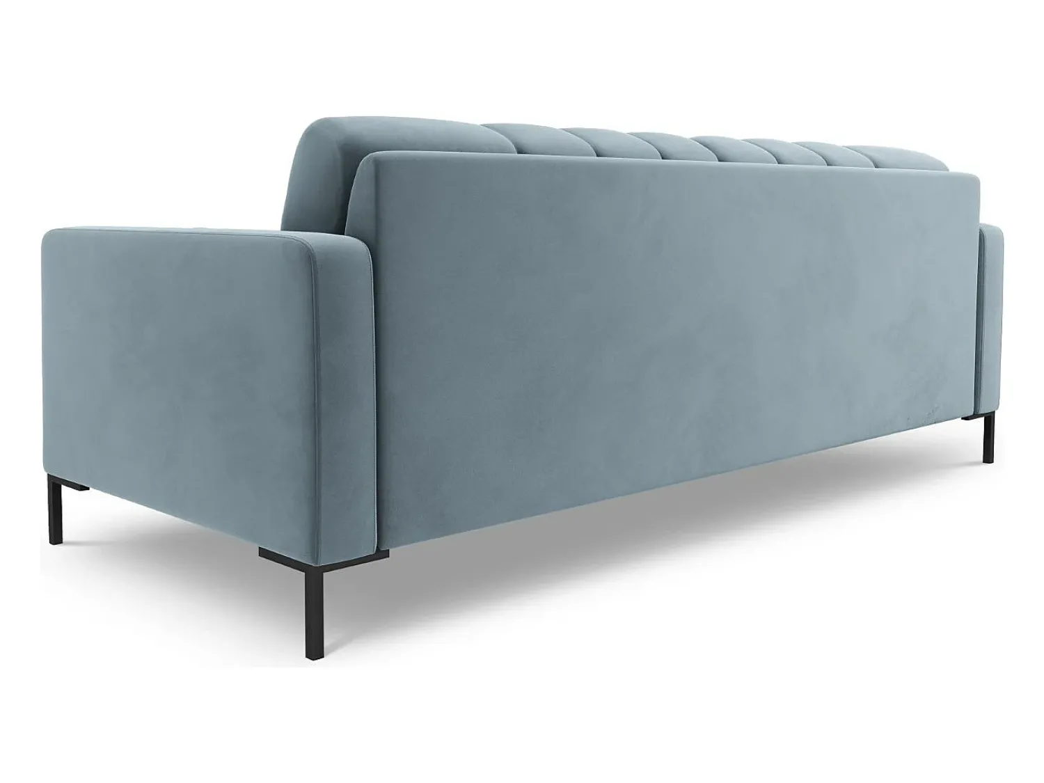 Sofá*Cosmopolitan Design - Sofá "Bali" 4 lugares em veludo - 217x92x75cm Azul claro