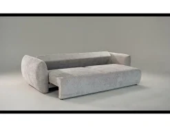 Cosmopolitan Design - Sofá convertível de canto direito com caixa de arrumação "Matera" 4 lugares em tecido chenille azul real - 253x173x86cm^ Sofá