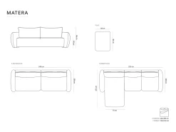 Cosmopolitan Design - Sofá convertível de canto direito com caixa de arrumação