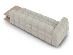 Cosmopolitan Design - Sofá modular direito "Sky" 4 lugares em veludo claro - 297x102x75cm^ Sofá