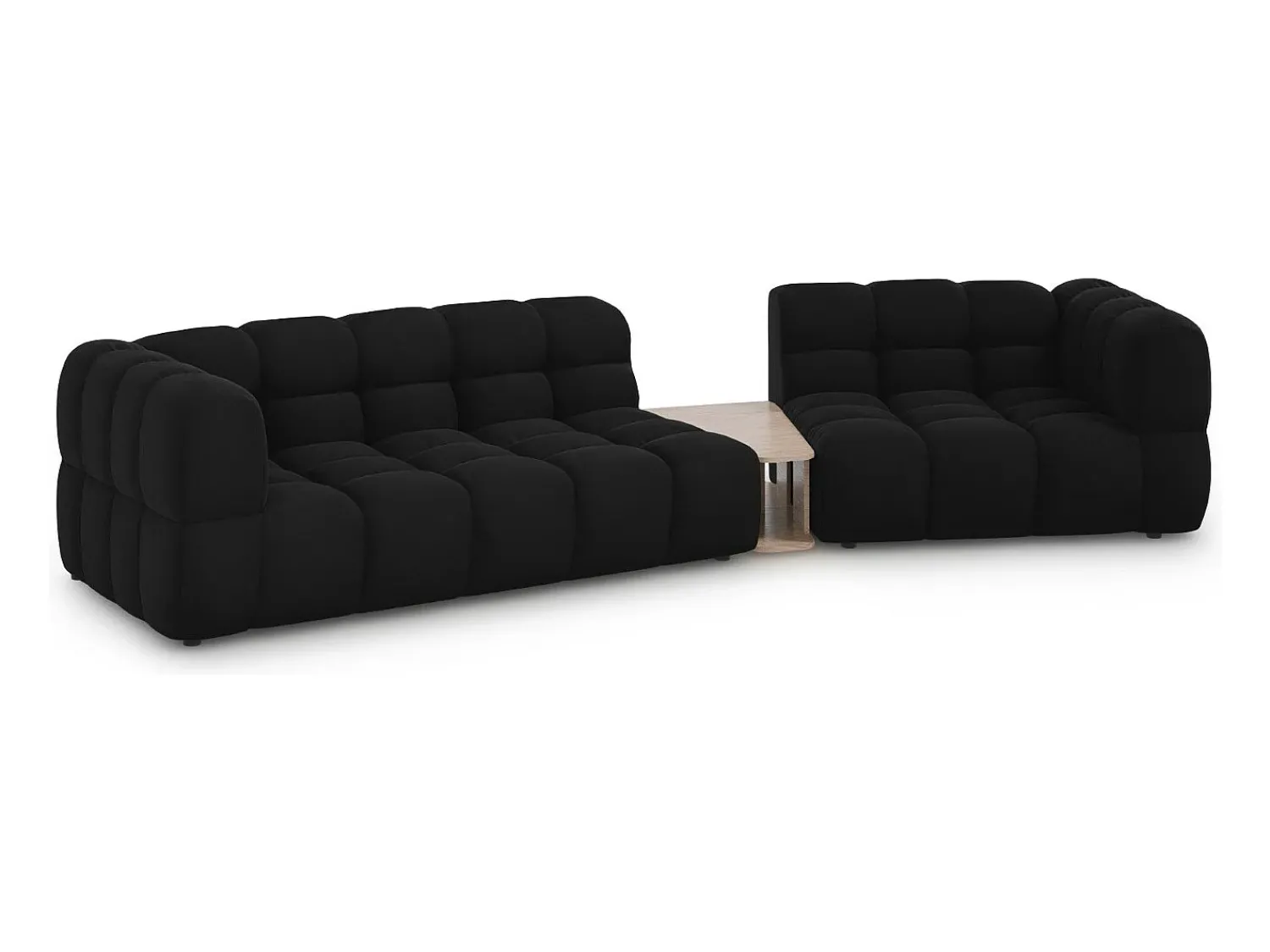 Cosmopolitan Design - Sofá modular direito "Sky" 3 lugares em veludo - 353x148x75cm^ Sofá