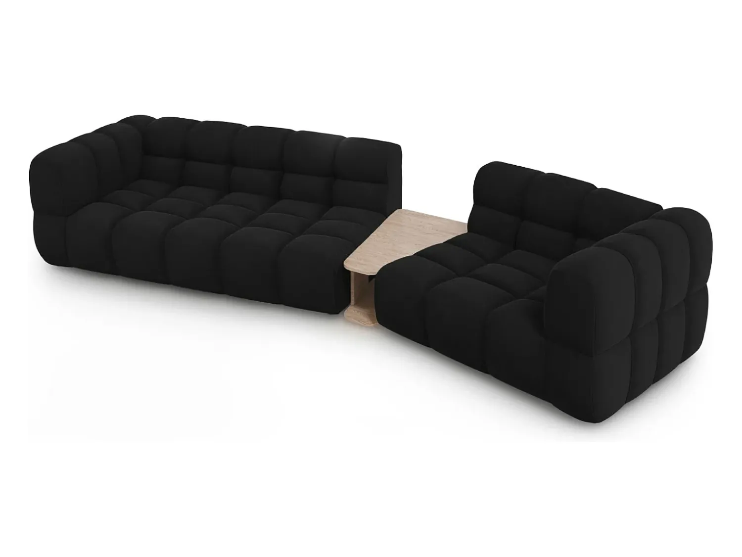 Cosmopolitan Design - Sofá modular direito "Sky" 3 lugares em veludo - 353x148x75cm^ Sofá