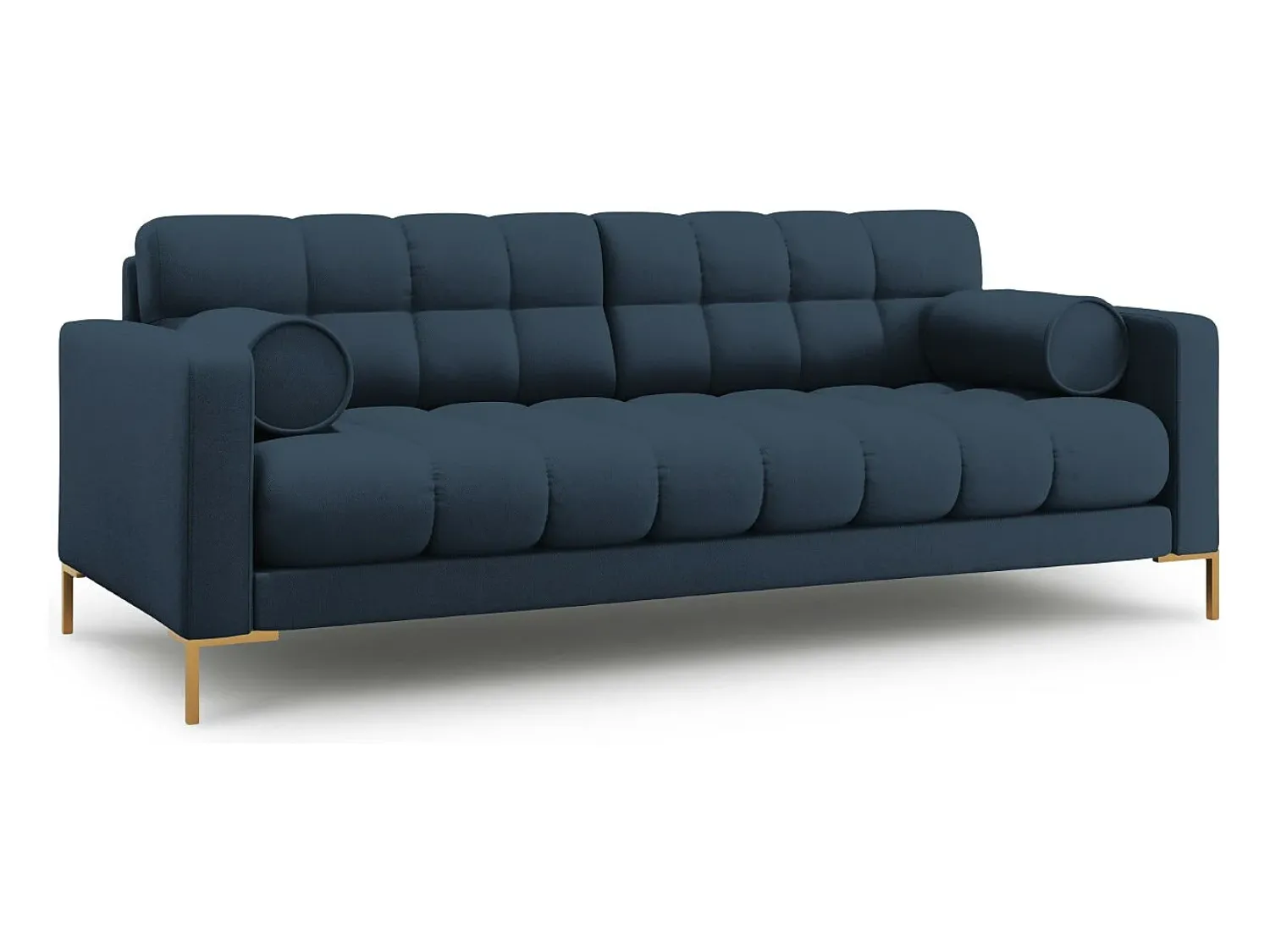 Sofá*Cosmopolitan Design - Sofá "Bali" 4 lugares em tecido estrutural - 217x92x75cm Azul