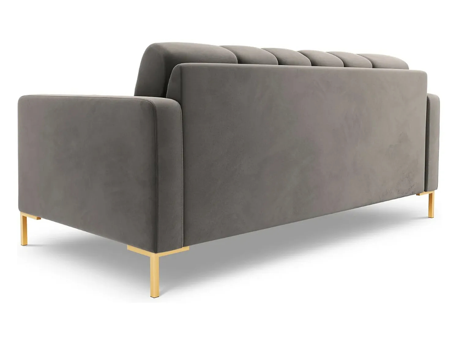 Sofá|Cosmopolitan Design - Sofá "Bali" 2 lugares em veludo cinza claro - 152x92x75cm Cinzento claro