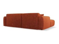 Sofá|Cosmopolitan Design - Sofá de canto direito "Nolio" 4 lugares em tecido chenille - 235x170x72cm Terracota