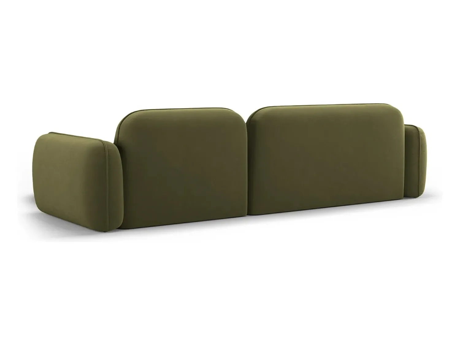 Hot Cosmopolitan Design - Sofá modular de canto direito "Sydney" 4 lugares em veludo - 275x165x70cm Verde claro