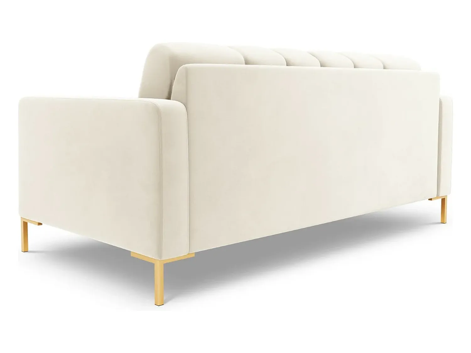 Sofá|Cosmopolitan Design - Sofá "Bali" 2 lugares em veludo claro - 152x92x75cm Bege