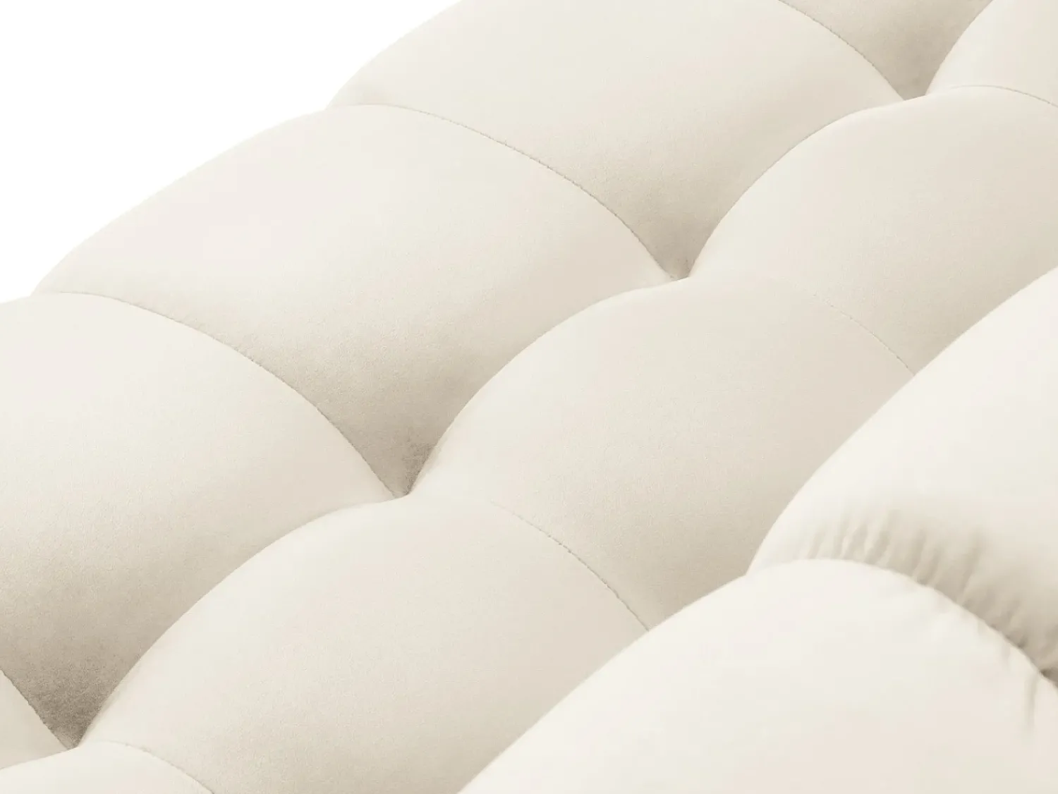 Sofá|Cosmopolitan Design - Sofá "Bali" 2 lugares em veludo claro - 152x92x75cm Bege