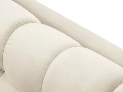 Sofá*Cosmopolitan Design - Sofá "Bali" 3 lugares em veludo claro - 177x92x75cm Bege