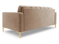 Sofá|Cosmopolitan Design - Sofá "Bali" 2 lugares em veludo - 152x92x75cm Bege