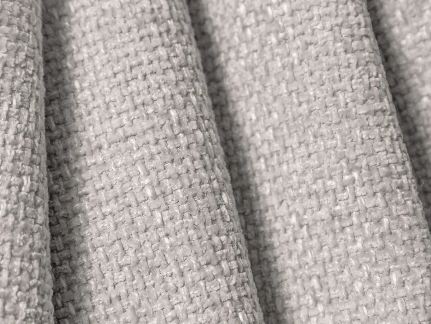Sofá|Cosmopolitan Design - Sofá de canto simétrico "Tulum" 5 lugares em tecido chenille cinza claro - 255x255x70cm Cinzento claro