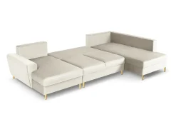 Sale Cosmopolitan Design - Sofá panorâmico convertível em linha reta com caixa de arrumação 