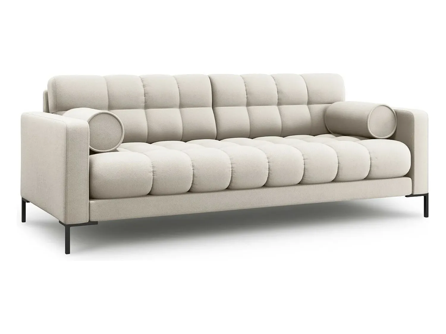Sofá*Cosmopolitan Design - Sofá "Bali" 4 lugares em tecido estrutural - 217x92x75cm Bege