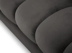 Online Cosmopolitan Design - Sofá "Bali" 2 lugares em veludo cinza escuro - 152x92x75cm Cinza antracite