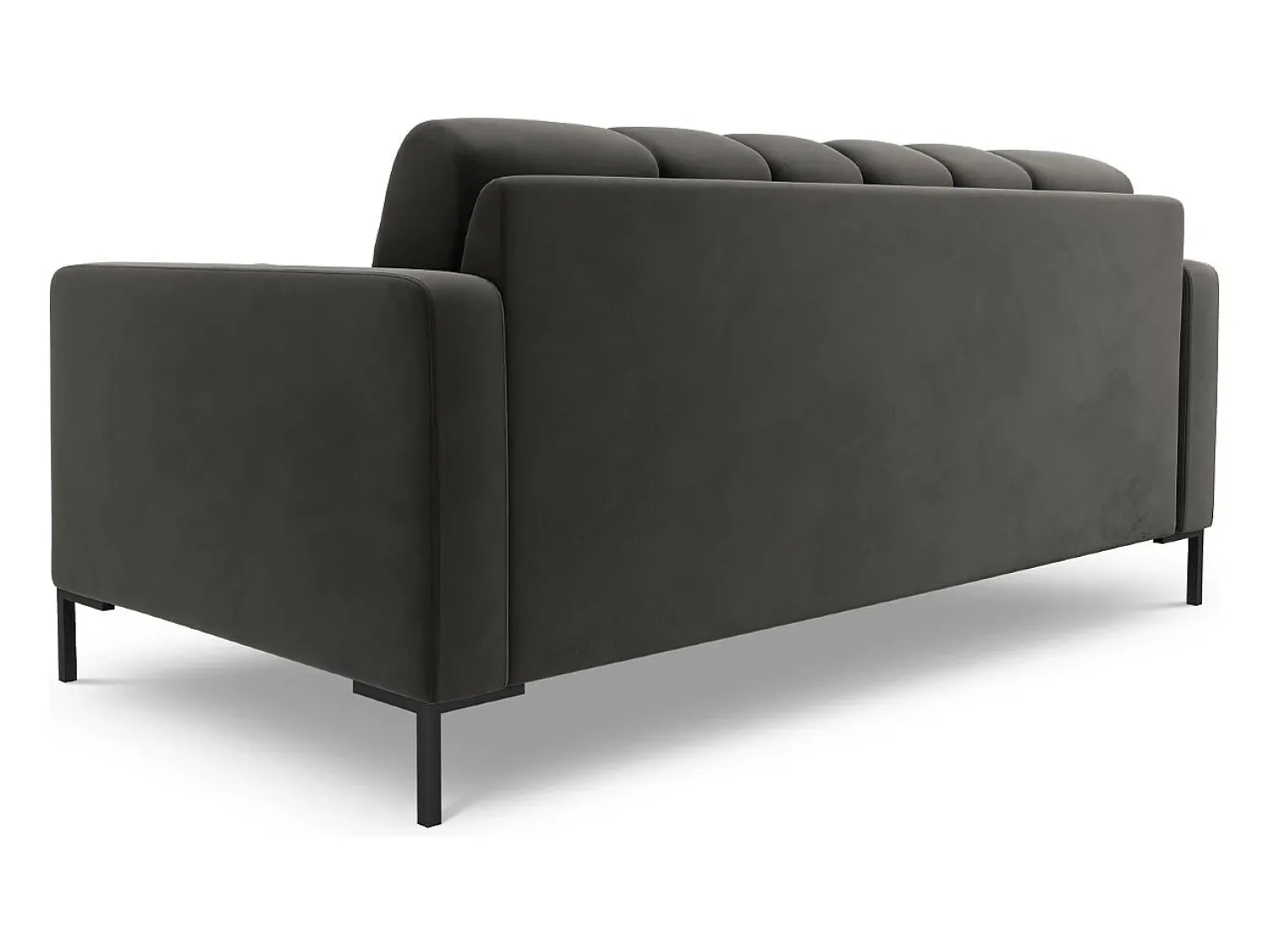Online Cosmopolitan Design - Sofá "Bali" 2 lugares em veludo cinza escuro - 152x92x75cm Cinza antracite