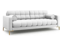 Sofá|Cosmopolitan Design - Sofá "Bali" 4 lugares em tecido estrutural cinza claro - 217x92x75cm Cinzento claro