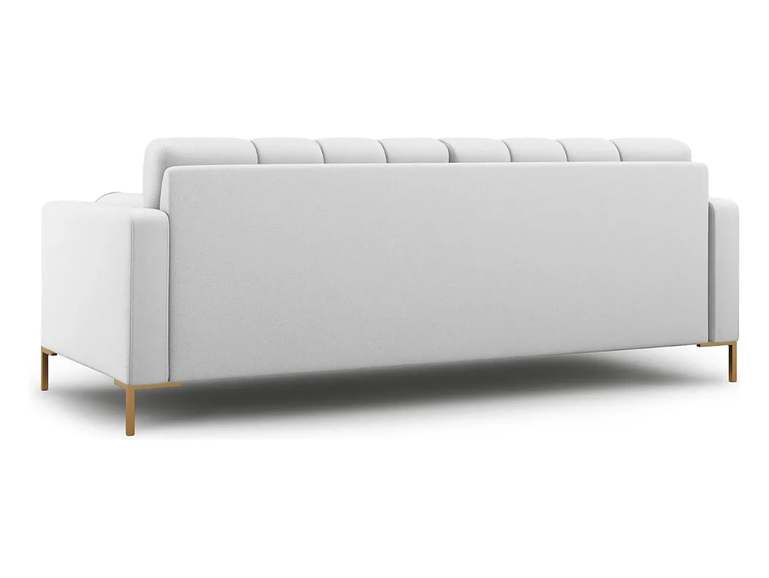 Sofá|Cosmopolitan Design - Sofá "Bali" 4 lugares em tecido estrutural cinza claro - 217x92x75cm Cinzento claro