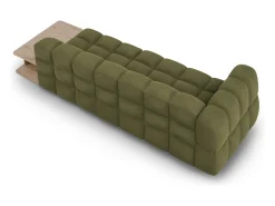 Sale Cosmopolitan Design - Sofá modular direito "Sky" 4 lugares em veludo - 297x102x75cm Verde claro