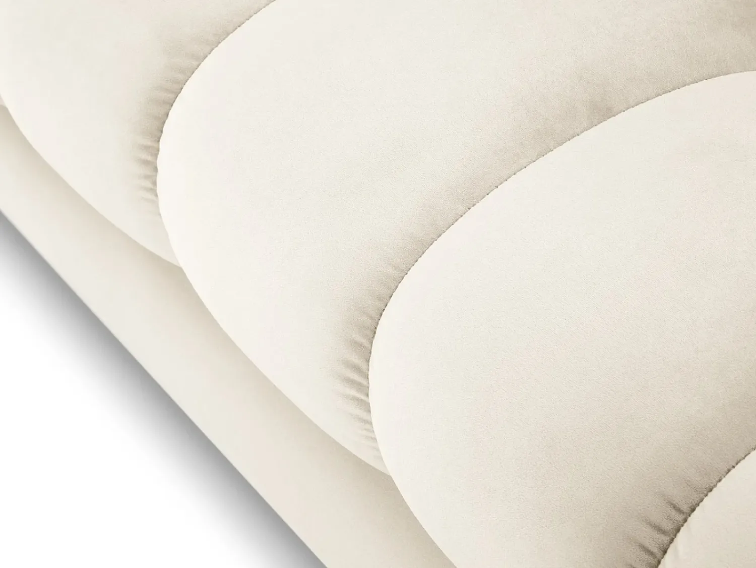 Cosmopolitan Design - Sofá "Bali" 2 lugares em veludo claro - 152x92x75cm^ Sofá